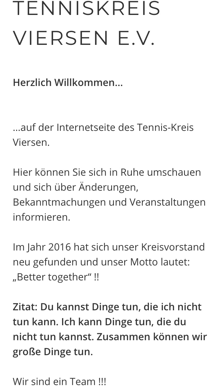 TENNISKREIS VIERSEN E.V.